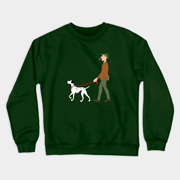 A Bachelor And His Dog Crewneck Sweatshirt by beefy-lamby